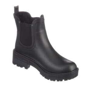 Khombu Women's Danielle fur lined Hiker winter snow  Rain Boot black ankle SZ 6